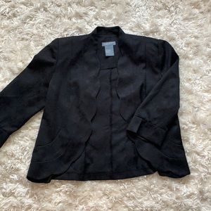 Women black floral blazer